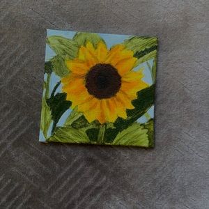 Sunflower mini canvas painting